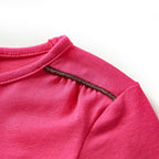 Kinder-Langarmshirt Knallrosa 140