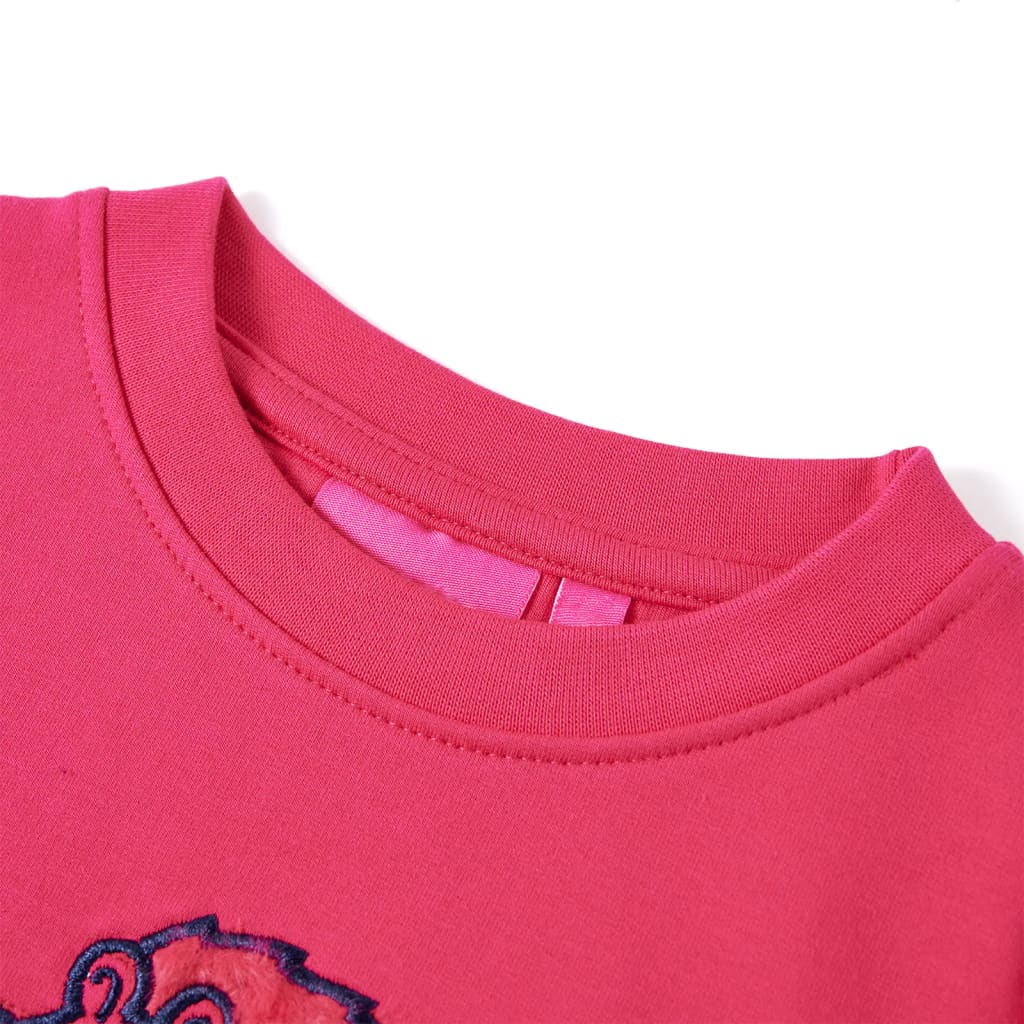 Kinder-Sweatshirt Knallrosa 104
