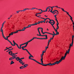 Kinder-Sweatshirt Knallrosa 104
