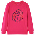 Kinder-Sweatshirt Knallrosa 116