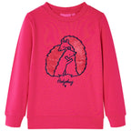 Kinder-Sweatshirt Knallrosa 140