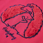 Kinder-Sweatshirt Knallrosa 140