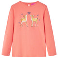 Kinder-Langarmshirt Korallenrosa 116