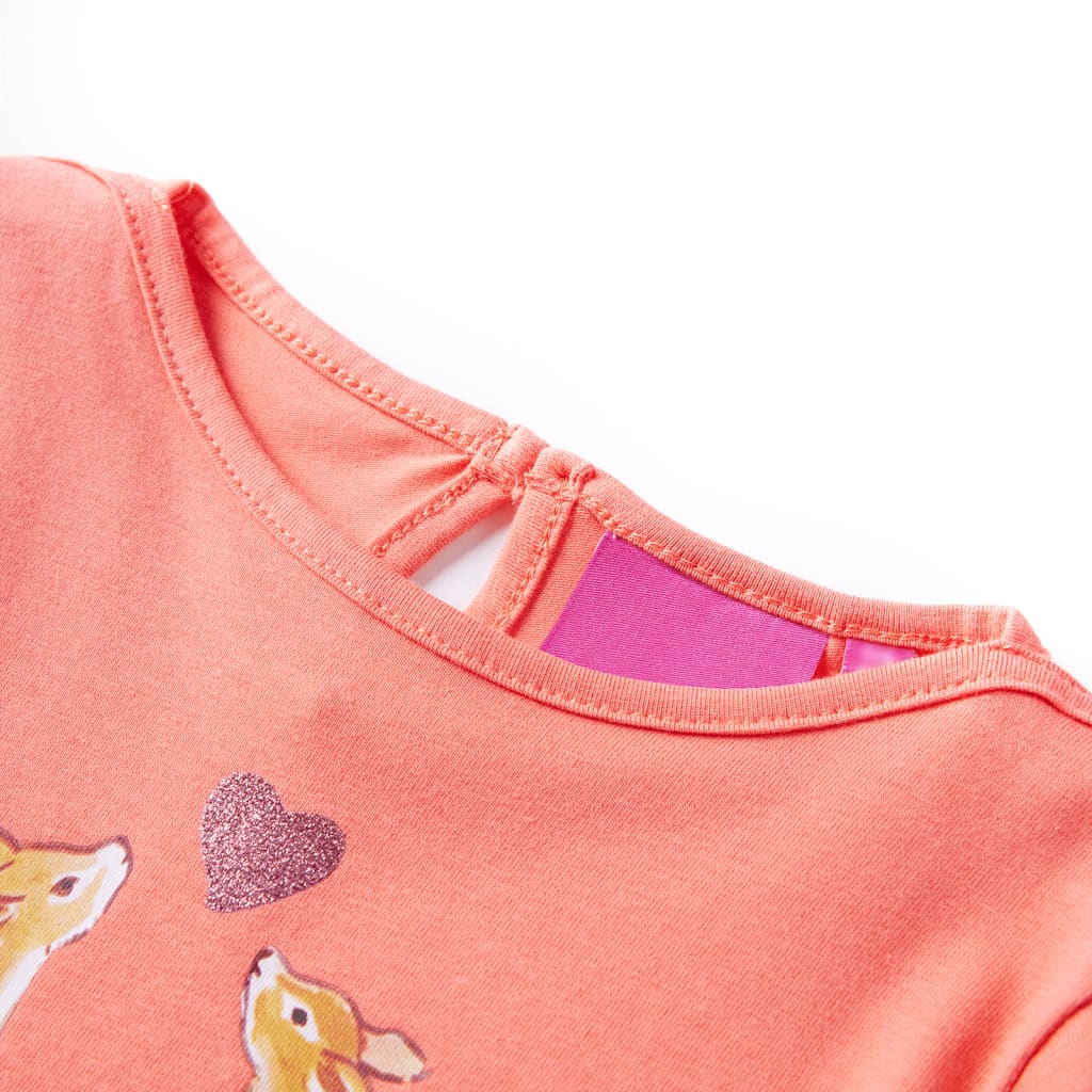 Kinder-Langarmshirt Korallenrosa 116