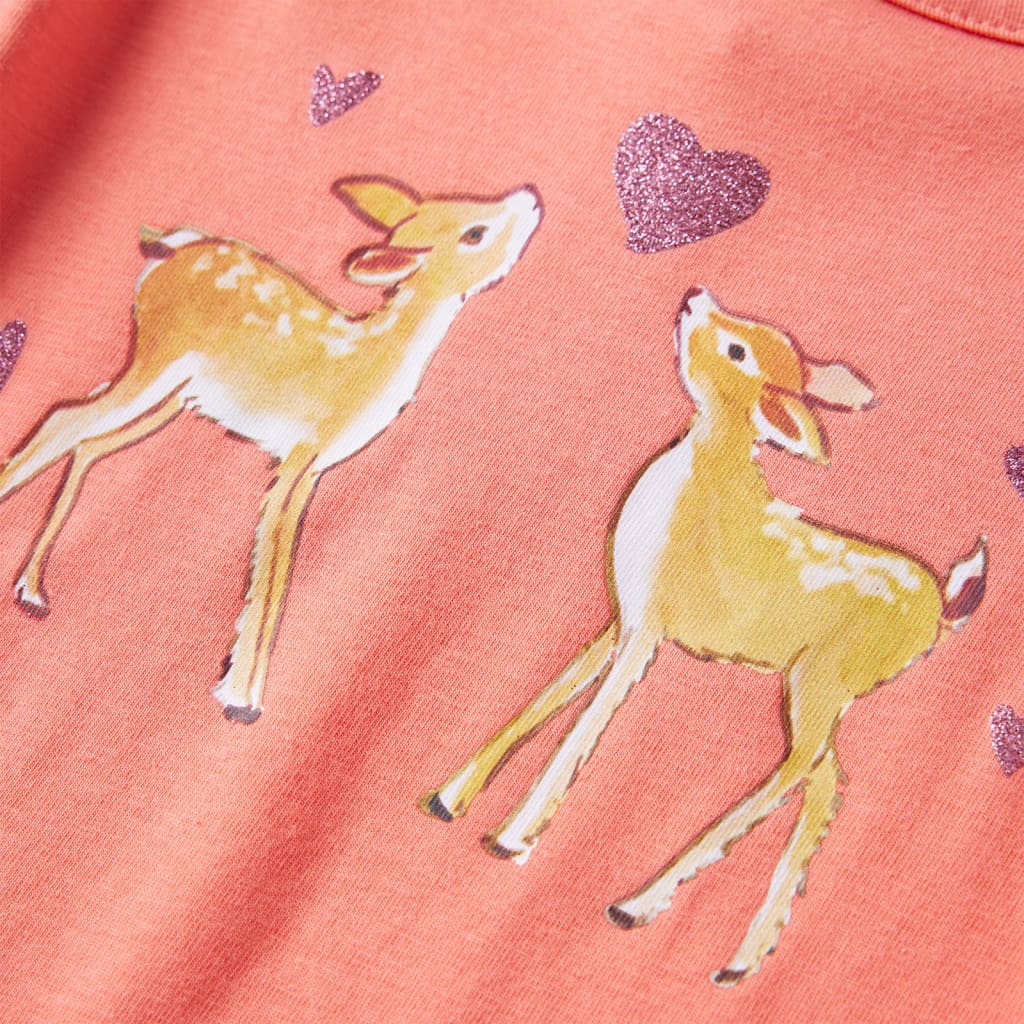 Kinder-Langarmshirt Korallenrosa 116