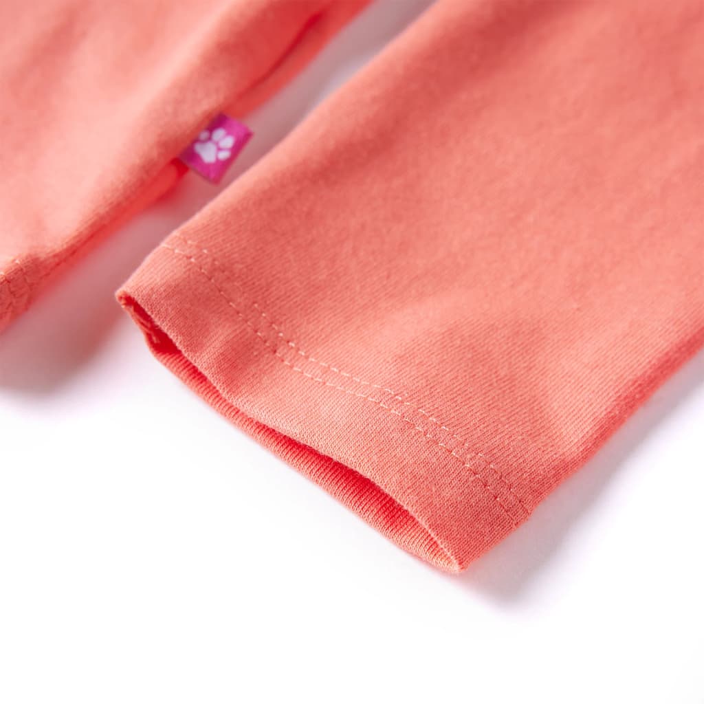 Kinder-Langarmshirt Korallenrosa 116