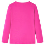 Kinder-Langarmshirt Dunkelrosa 104