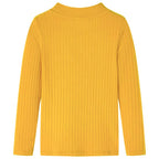 Kinder-Langarmshirt Rippstrick Dunkelocker 104