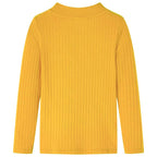 Kinder-Langarmshirt Rippstrick Dunkelocker 116