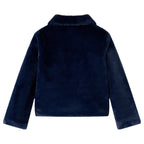 Kindermantel Kunstpelz Marineblau 128
