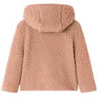 Kinder-Kapuzenjacke Teddy-Kunstpelz Heller Cognac 104