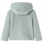 Kinder-Kapuzenjacke Teddy-Kunstpelz Minzgrün 116