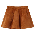 Kinderrock mit Taschen Cord Cognac 104