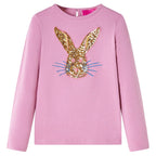 Kinder-Langarmshirt Dunkelrosa 92