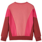 Kinder-Sweatshirt Farbblock Rosa und Henna 128