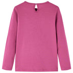 Kinder-Langarmshirt Himbeerrot 92