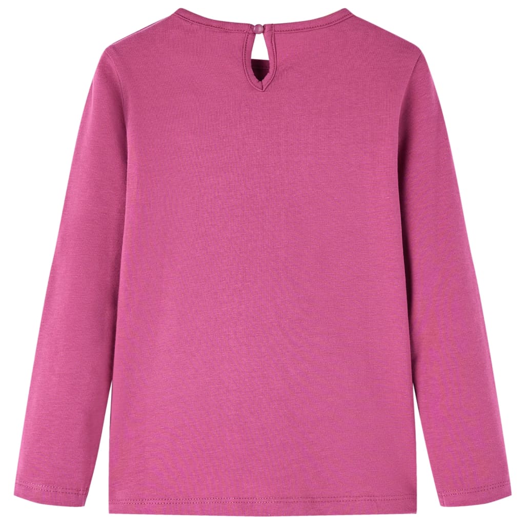 Kinder-Langarmshirt Himbeerrot 116