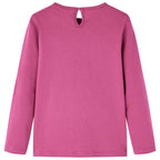Kinder-Langarmshirt Himbeerrot 116