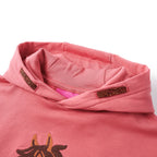 Kinder-Kapuzenpullover Altrosa 104