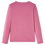 Kinder-Langarmshirt Himbeerrosa 116