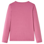 Kinder-Langarmshirt Himbeerrosa 128
