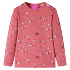 Kinderpyjama mit Langen Ärmeln Altrosa 128