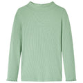 Kinder-Langarmshirt Halbrollkragen Dunkles Minzgrün 128