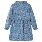 Kinderkleid mit Langen Ärmeln Petrolblau 104