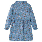 Kinderkleid mit Langen Ärmeln Petrolblau 128