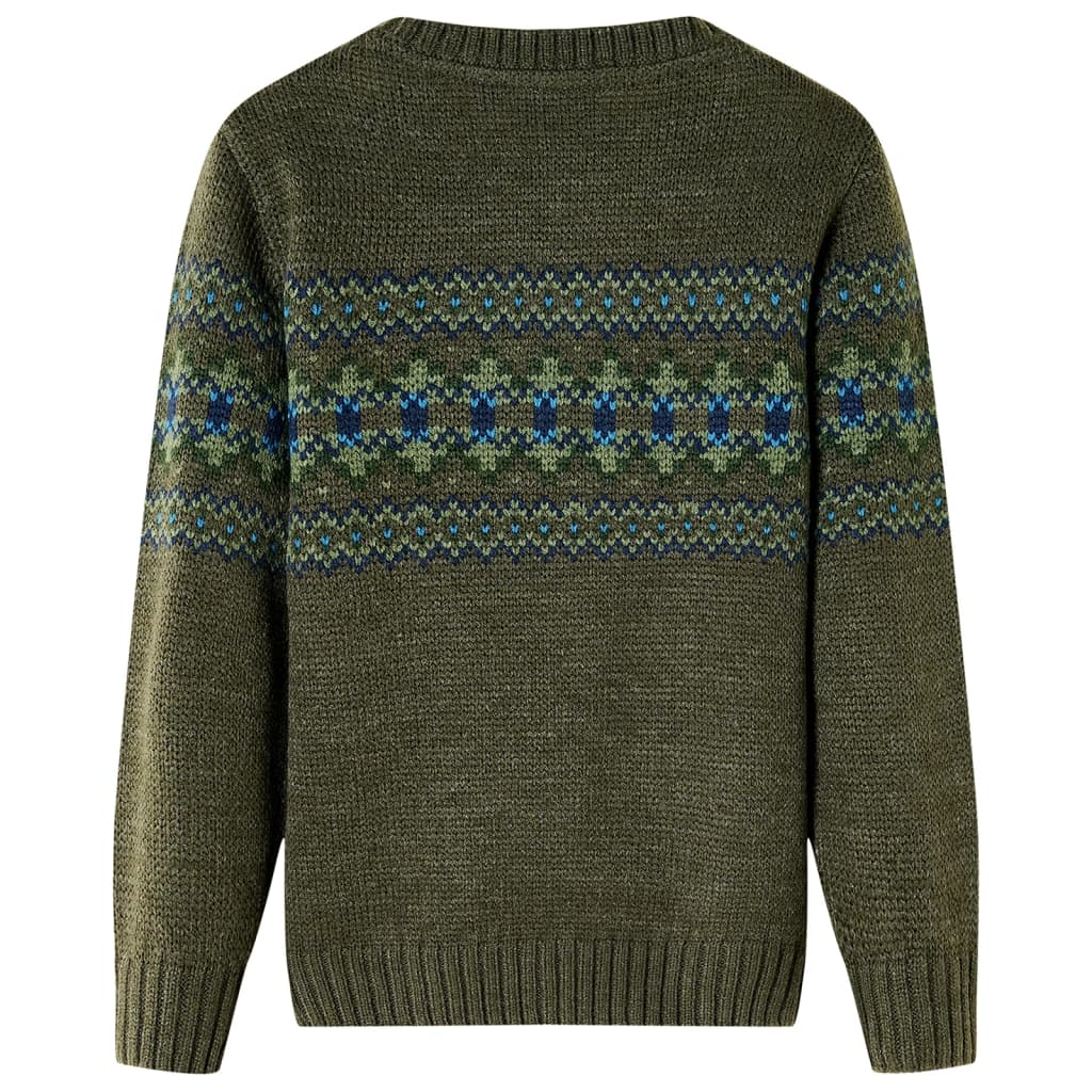 Kinderpullover Gestrickt Khaki 104