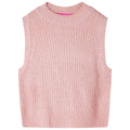 Kinder-Pulloverweste Gestrickt Hellrosa 104