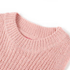 Kinder-Pulloverweste Gestrickt Hellrosa 104