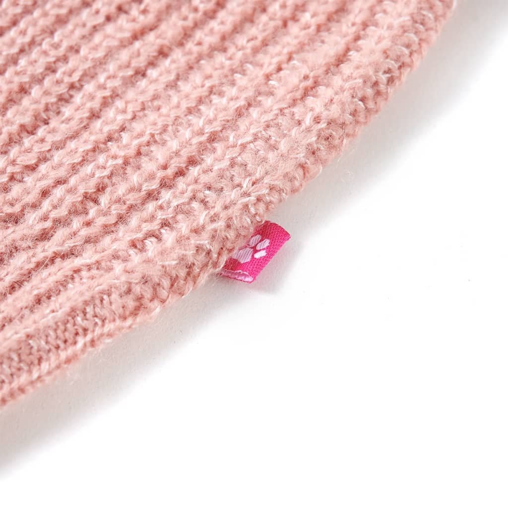 Kinder-Pulloverweste Gestrickt Hellrosa 104