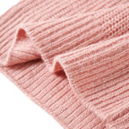 Kinder-Pulloverweste Gestrickt Hellrosa 104