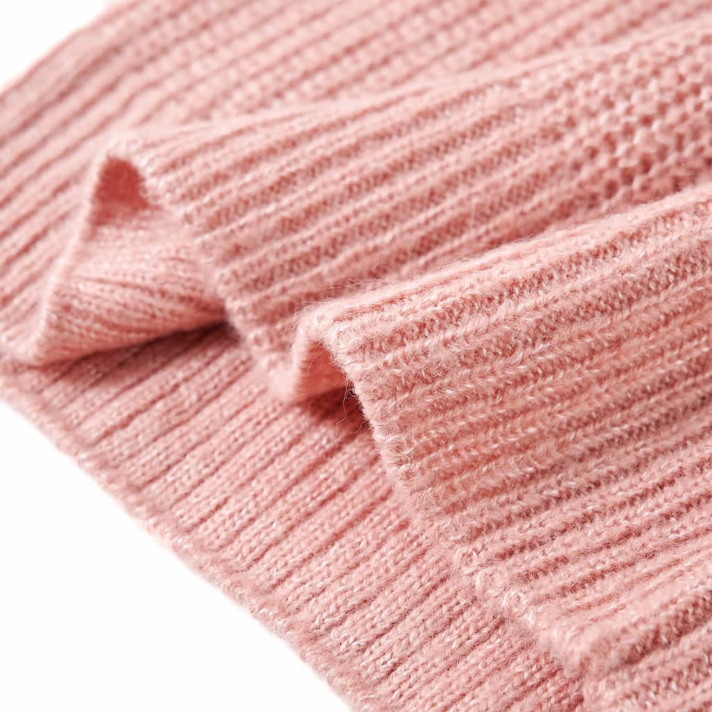 Kinder-Pulloverweste Gestrickt Hellrosa 128
