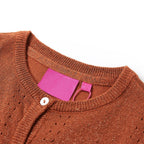 Kinder-Strickjacke Cognac 128