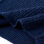 Kinderpullover Gestrickt Marineblau 140