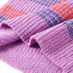 Kinderpullover mit Streifen Gestrickt Lila und Rosa 140