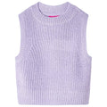 Kinder-Pulloverweste Gestrickt Helllila 104