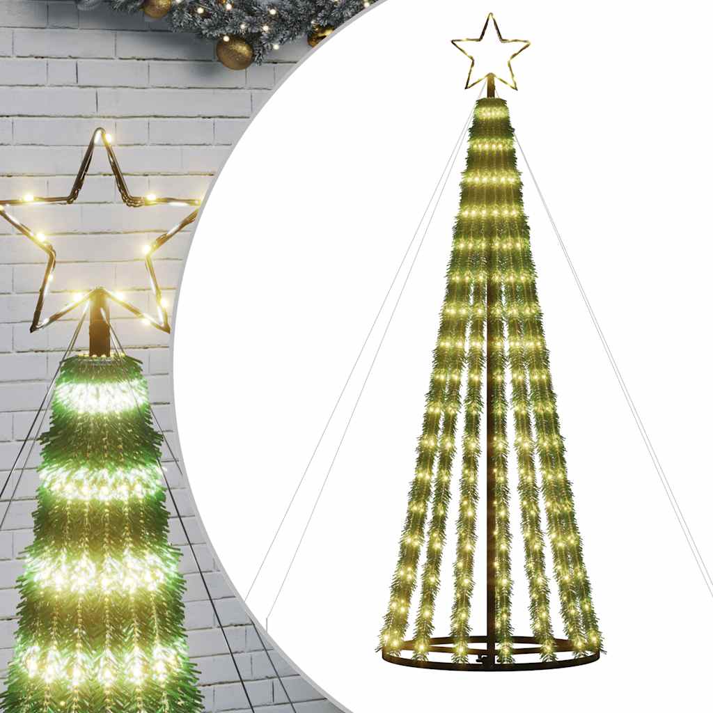 vidaXL LED Weihnachtsbaum 275 LEDs Warmweiß 180 cm
