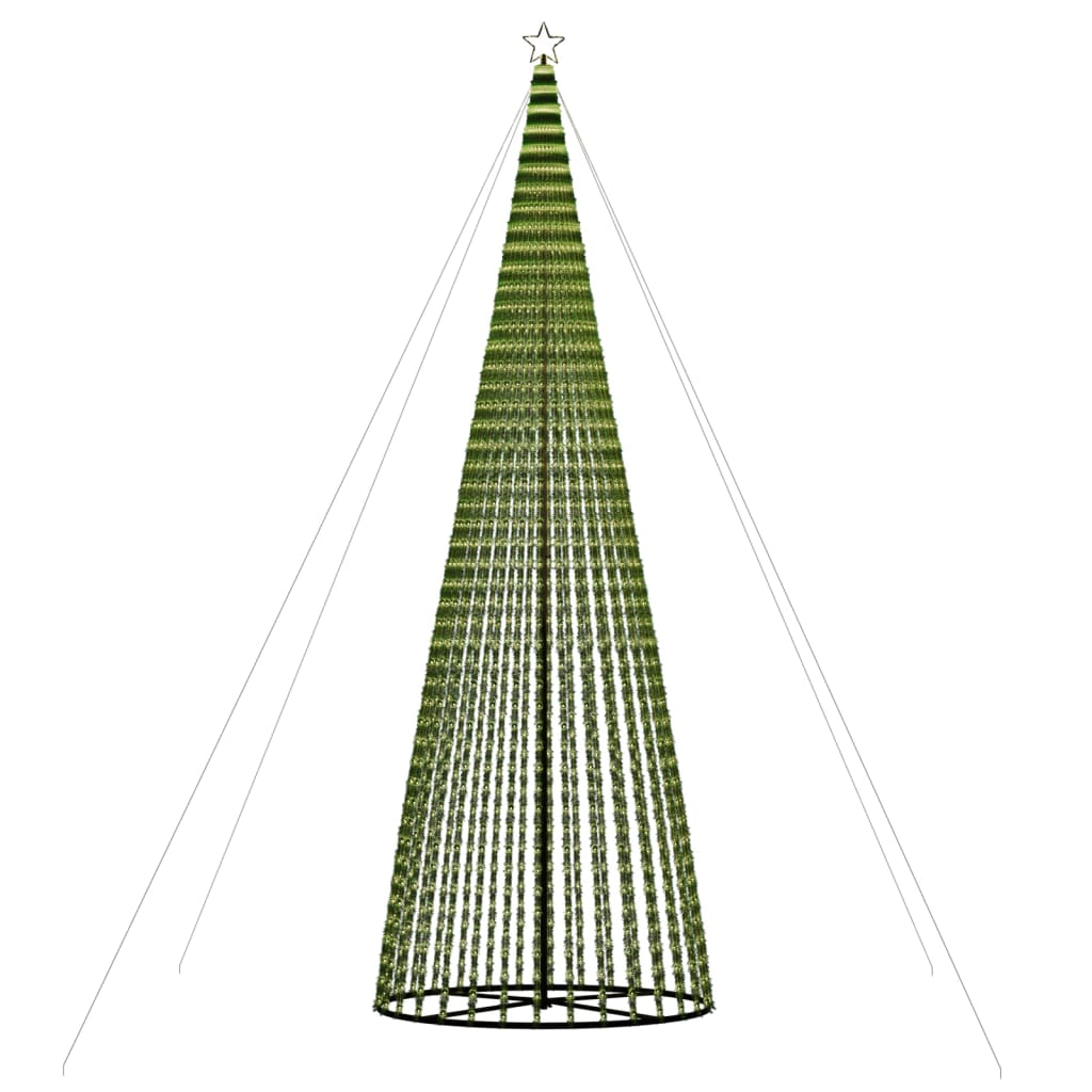 vidaXL LED Weihnachtsbaum 1544 LEDs Warmweiß 500 cm