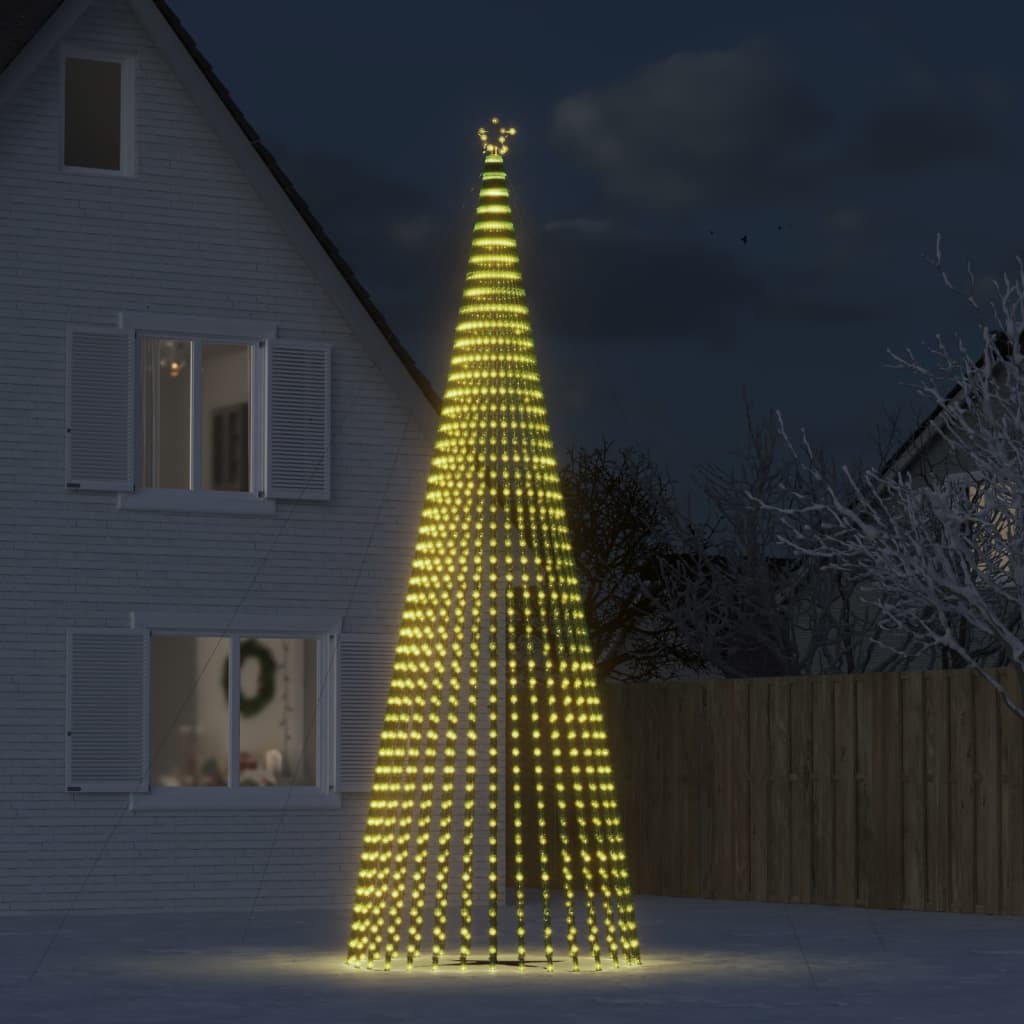 vidaXL LED Weihnachtsbaum 1544 LEDs Warmweiß 500 cm
