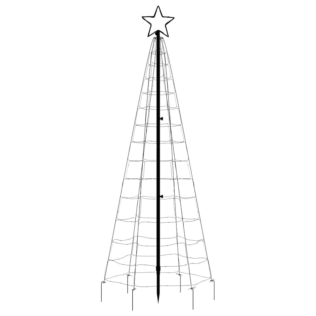 vidaXL LED-Weihnachtsbaum mit Erdspießen 220 LEDs Warmweiß 180 cm