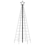 vidaXL LED-Weihnachtsbaum mit Erdspießen 220 LEDs Warmweiß 180 cm
