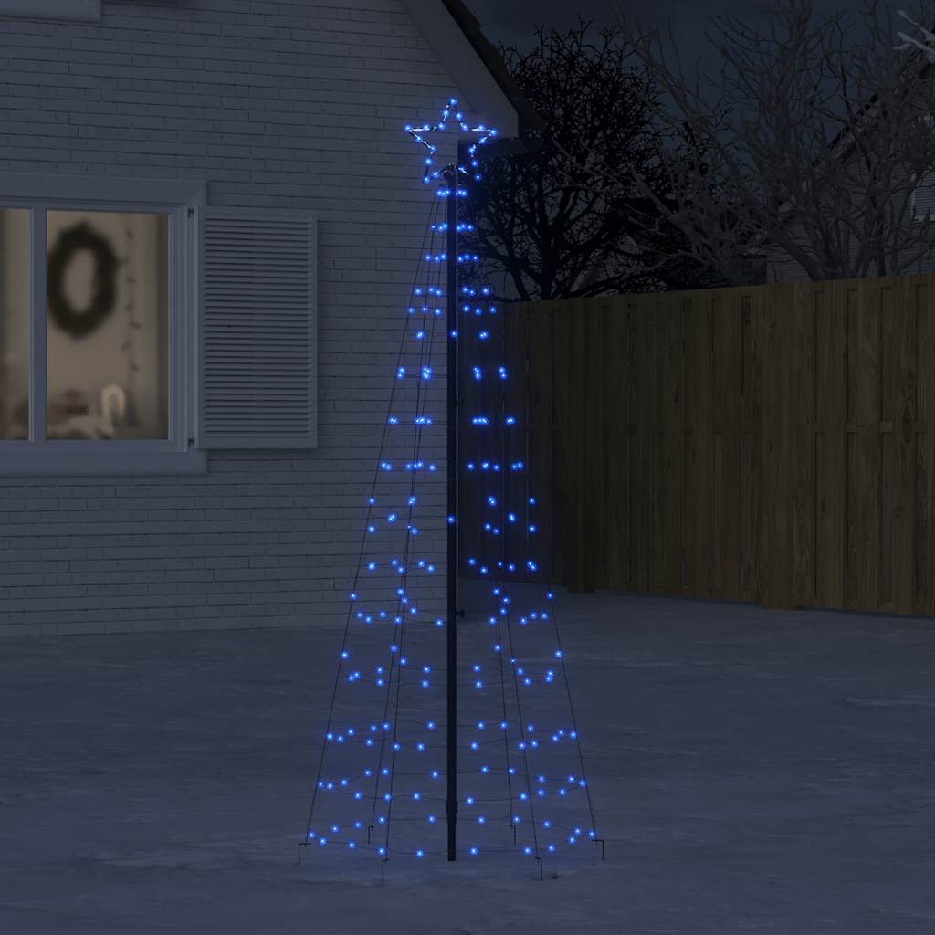 vidaXL LED-Weihnachtsbaum mit Erdspießen 220 LEDs Warmweiß 180 cm