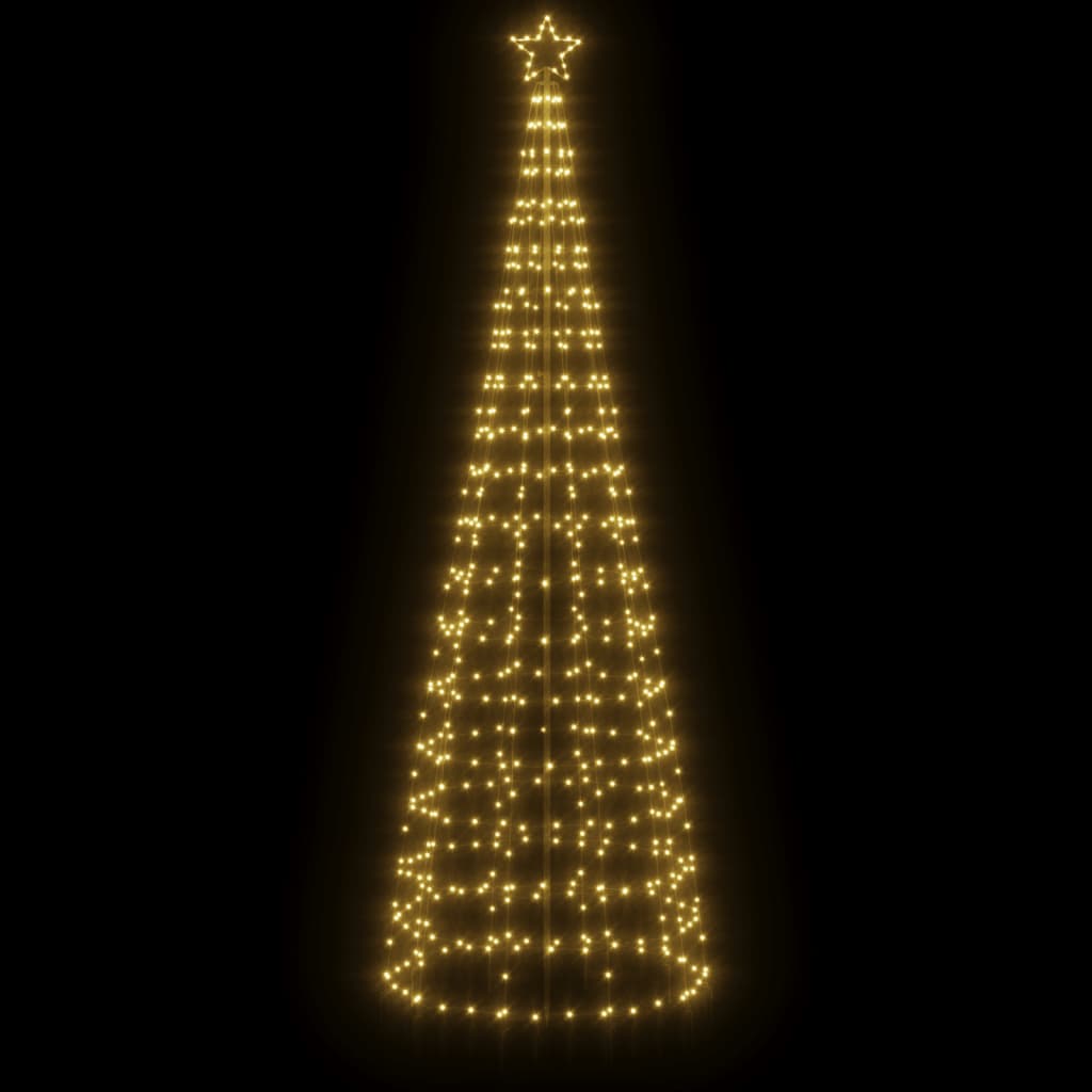 vidaXL LED-Weihnachtsbaum mit Erdspießen 570 LEDs Warmweiß 300 cm