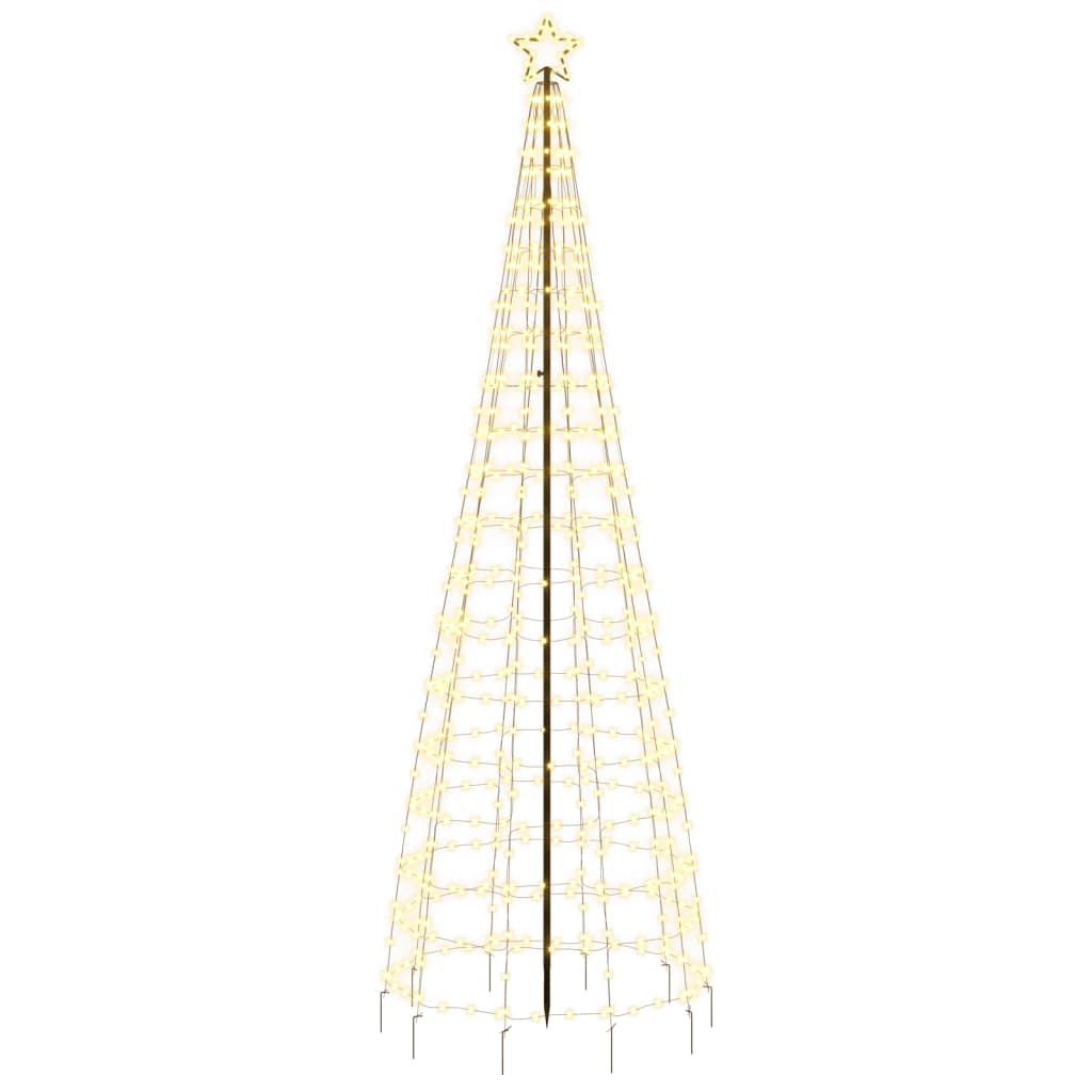 vidaXL LED-Weihnachtsbaum mit Erdspießen 570 LEDs Warmweiß 300 cm