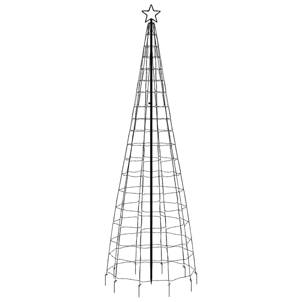 vidaXL LED-Weihnachtsbaum mit Erdspießen 570 LEDs Warmweiß 300 cm