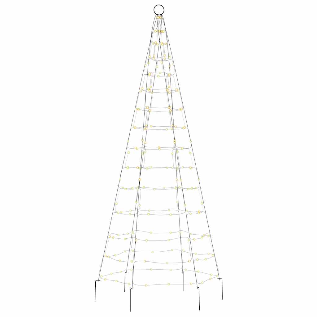 vidaXL LED-Weihnachtsbaum 200 LEDs Warmweiß 180 cm