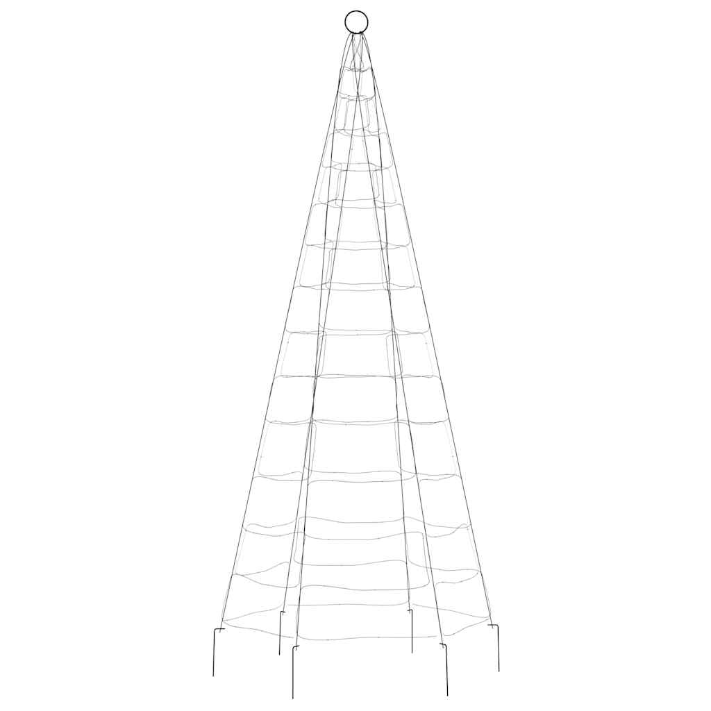 vidaXL LED-Weihnachtsbaum 200 LEDs Warmweiß 180 cm